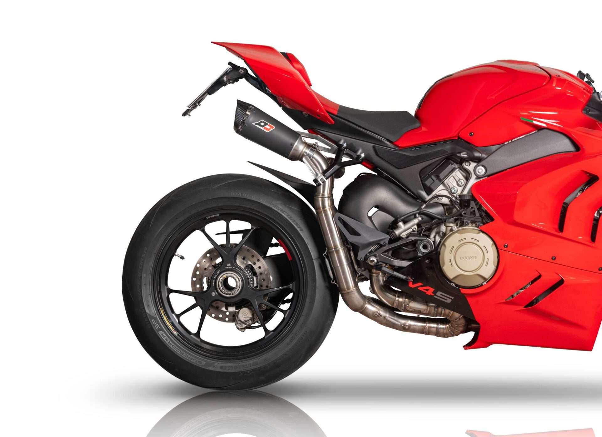 QD Exhaust Twin GUNSHOT DARK MATTER SemiFull Exhaust for the Ducati Panigale / Streetfighter V4